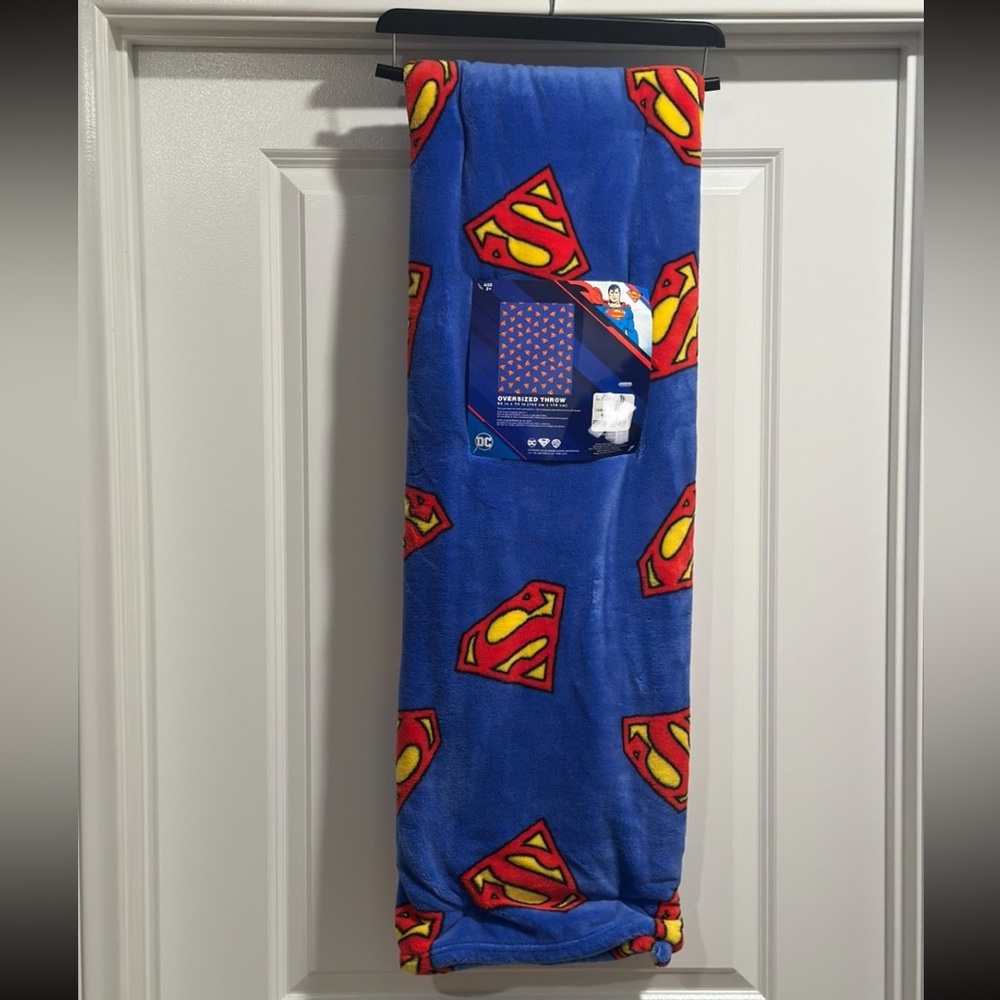 DC Comics Blue Superman Throw Blanket